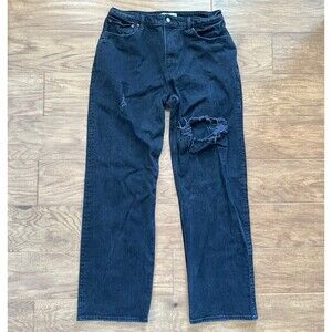 Abercrombie & Fitch Jean Size 32/14L Curve Love Black The '90s Relaxed High Rise
